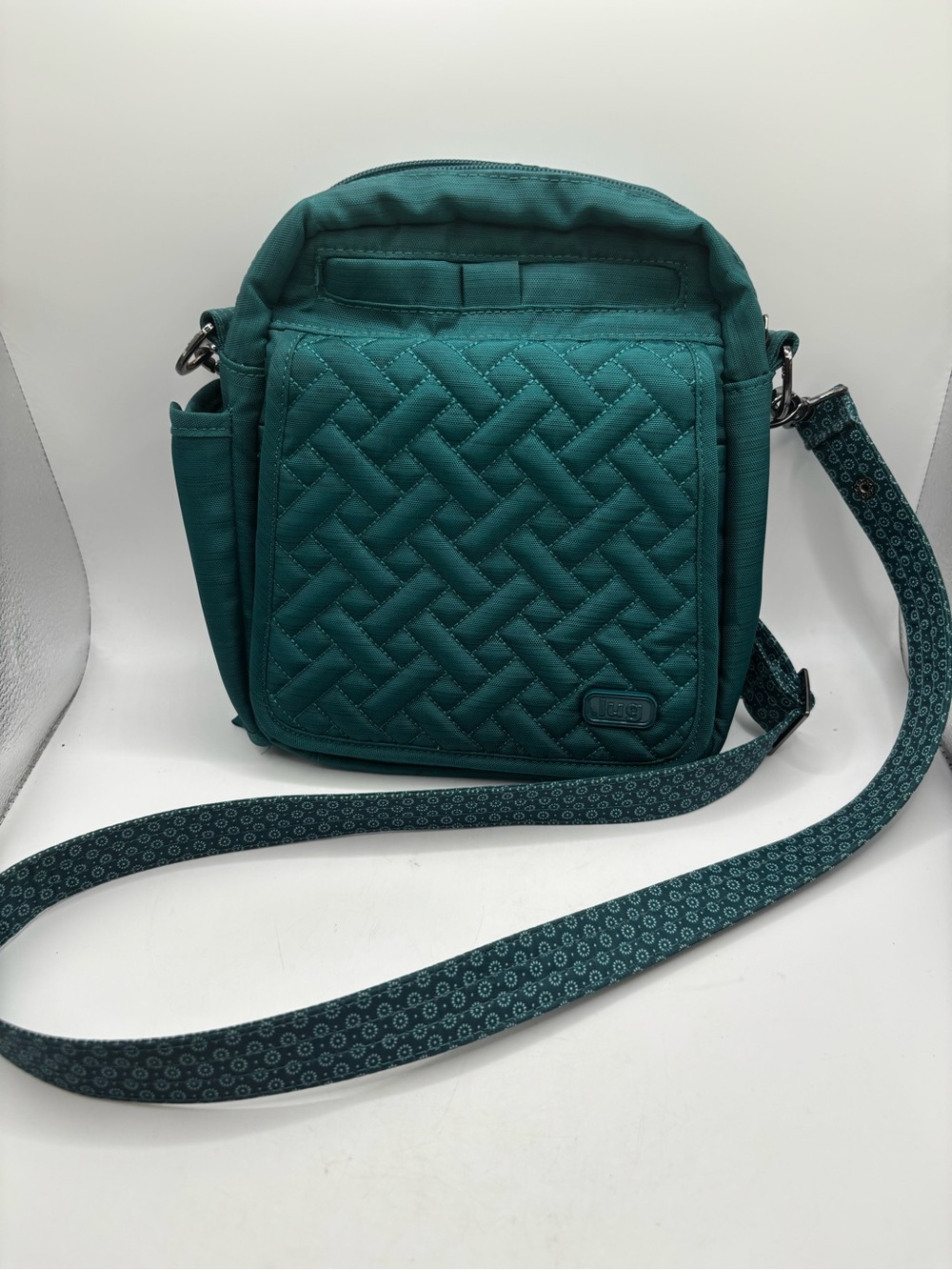 LUG Flapper Travel Convertible Crossbody/Belt Bag Organizer Bottle Holder Teal